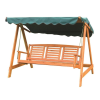 Rojaplast Eden fenyőfából készült kerti hintaágy, állítható tetővel