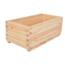  Rojaplast fenyőfából készült téglalap alakú rusztikus virágtartó láda - 80 cm kerti tárolás