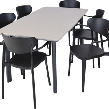 Rojaplast ITALIA DINING kerti asztal 1 + 6 kerti szék szett, MARE ARMCHAIR kerti bútor