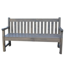 Rojaplast London fenyőfából készült, rusztikus kerti pad, szürke - 150 cm kerti bútor