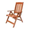 Rojaplast Luisa fenyőfából készült összecsukható, lakkozott kerti szék