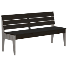 Rojaplast Pool fenyőfából készült kerti pad - fekete, szürke kerti bútor