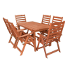 Rojaplast REGGIO FENYŐFÁBÓL KÉSZÜLT KERTI BÚTOR SZETT, 6 DB SZÉKKEL