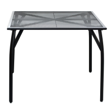 Rojaplast ROJAPLAST ZWMT-90 fém kerti asztal - fekete kerti bútor