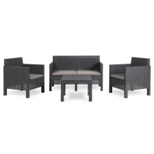 Rojaplast Toomax Penelope Seaters 4 Grafit Műrattan Kerti Négy Személyes Bútor Garnitúra – Grafit kerti bútor