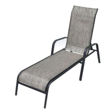 ROJAPLAST ZWC-52 fémből készült állítható kerti nyugágy, 194 cm - szürke kerti bútor
