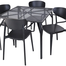 Rojaplast ZWMT-90 kerti asztal 1 + 4 kerti szék szett, MARE ARMCHAIR kerti bútor