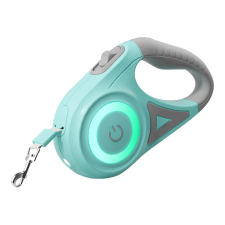 Rojeco Dog Automatic Leash LED 5 m (green) nyakörv, póráz, hám kutyáknak