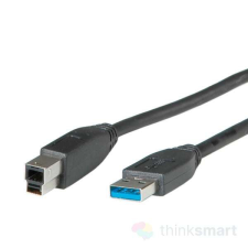 ROLINE 11.02.8870 USB kábel 1,8 M USB 3.2 Gen 1 (3.1 Gen 1) USB A USB B Fekete kábel és adapter