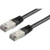 ROLINE 21.15.0185 RJ45 Hálózati kábel, patchkábel CAT 5e F/UTP 0.50 m Fekete 1 db (JAB-201046)