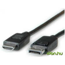 ROLINE DisplayPort HDMI Átalakító Fekete 2m 11.04.5781-10 audió/videó kellék, kábel és adapter
