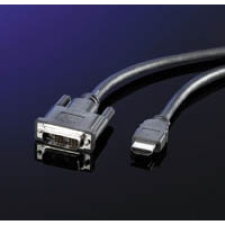 ROLINE DVI-D HDMI monitor kábel, 3m kábel és adapter