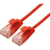 ROLINE green 21.44.3912 RJ45 Hálózati kábel, patchkábel CAT 6A U/UTP 0.50 m Piros (átlátszó) Árnyékolatlan, Halogénmentes, Lángálló 1 db (21.44.3912)