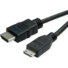 ROLINE green HDMI Csatlakozókábel HDMI-A dugó, HDMI mini C dugó 2.00 m Fekete 11.44.5580 4K UHD, Halogénmentes HDMI kábel (11.44.5580)