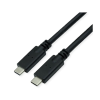 ROLINE Kábel USB 3.2 Gen 2 C - C, M/M, 10Gbit/s, PD (Power Delivery) 20V5A - 100W, Emark-al, Video Support, 7m, fekete (11.02.9067-10)