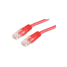 ROLINE Patch kábel, UTP, CAT5e, 2m, piros kábel és adapter
