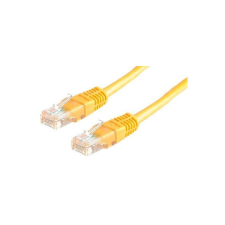 ROLINE Patch kábel, UTP, CAT5e, 2m, sárga kábel és adapter