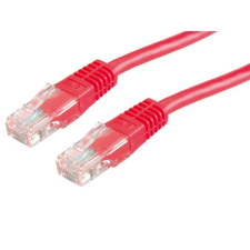 ROLINE Patch kábel, UTP, CAT5e, 5m, piros kábel és adapter