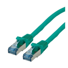 ROLINE S/FTP, CAT6a, LSOH, patch kábel 2m zöld (21.15.2832-100) kábel és adapter