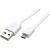 ROLINE USB 2.0 - USB A (M) -&gt, micro USB B (M) 1m, lapos, fehér