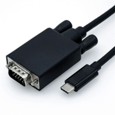 ROLINE USB C 3.1 apa - VGA apa adapter 2m Fekete kábel és adapter