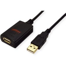 ROLINE USB Hosszabbító Fekete 5m 12.04.1089-10 kábel és adapter