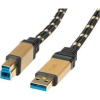 ROLINE USB kábel USB 3.2 Gen1 (USB 3.0 / USB 3.1 Gen1) USB-A dugó, USB-B dugó 0.80 m Többszínű Árnyékolt 11.02.8900 (JAB-1944111)