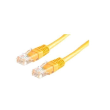 ROLINE UTP CAT5e patch kábel 1m sárga kábel és adapter
