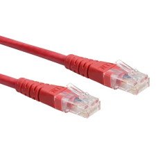 ROLINE UTP CAT6 patch 0,5m Piros kábel és adapter