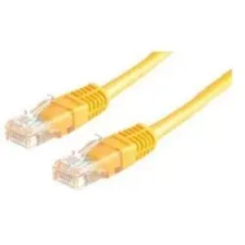 ROLINE UTP CAT6 patch kábel 0,5m, sárga kábel és adapter