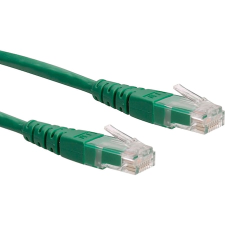 ROLINE UTP CAT6 patch kábel 1m zöld (CAT6 1m zöld) kábel és adapter