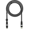Rolling Square XLL01R inCharge XL USB-A/USB-C apa - USB-C/Lightning apa Adat és töltő kábel 3m - Fekete (RS-XLL01R)