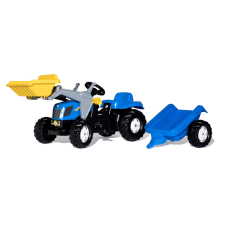 Rolly Toys gyerektraktor kanállal és utánfutóval lábbal hajtható járgány