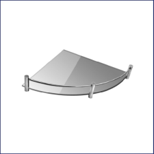  Roltechnik Sarok üvegpolc transparent 200x200 bútor