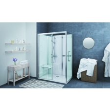 Roltechnik Vinata Comfort-Sarok-Transzp/Fehér hátfalas zuhanykabin 1560x777 mm kád, zuhanykabin
