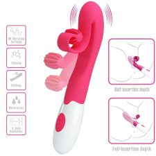 ROMANTIKA - RÓZSASZÍN VIBRÁTOR ÉS STIMULÁTOR 30 SEBESSÉGGEL vibrátorok