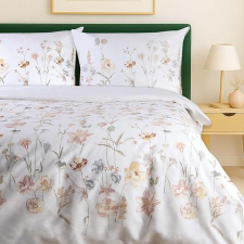  Romantikus virágos kétszemélyes pamutszatén ágyneműhuzat lakástextília