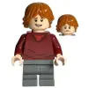  Ron Weasley harry potter lego figura - Dark Red Sweater, Dark Bluish Gray Medium Legs