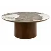  Rondo Dohányzóasztal Kerek MDF Kerámia Fehér Dió