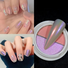 Roniki 2 színű rainbow aurora pigment - 10 körömdíszítő