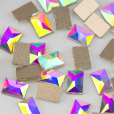 Roniki csiszolt formakő - glass AB - 10db körömdíszítő