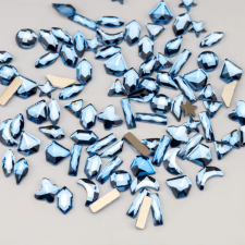 Roniki csiszolt formakő mix - light sky blue - 100db körömdíszítő