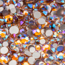 Roniki csiszolt strasszkő mix - SS4-SS20 - light peach AB körömdíszítő