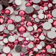 Roniki csiszolt strasszkő mix - SS4-SS20 - rose körömdíszítő