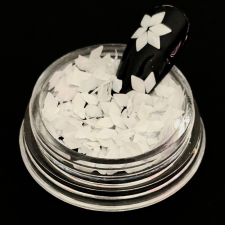 Roniki fém körömdíszítő rombusz - fehér körömdíszítő