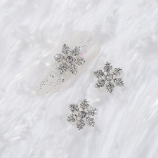 Roniki fém körömékszer - hópihe charm - 10db körömdíszítő