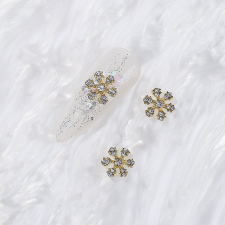 Roniki fém körömékszer - hópihe charm - 10db körömdíszítő