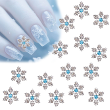 Roniki fém körömékszer - hópihe charm - 10db körömdíszítő