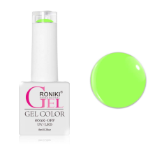 Roniki Glow in the dark széria - 08 sötétben világító neon zöld gél lakk lakk zselé