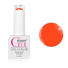 Roniki Glow in the dark széria - 12 sötétben világító neon narancs gél lakk lakk zselé